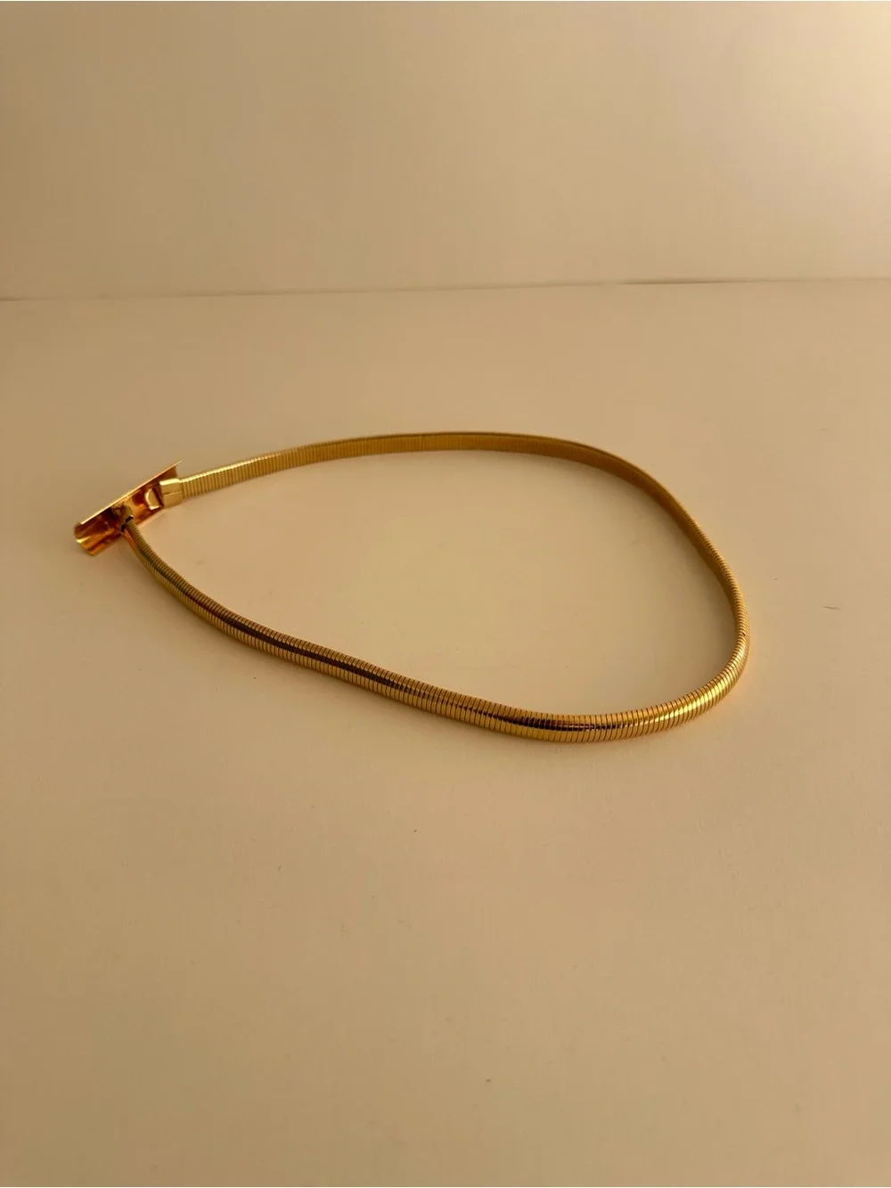 Vintage gold metal Rectangle Clasp stretch belt